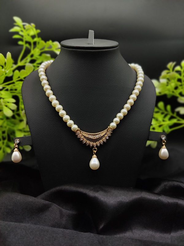 Imported Pearl Perfection Dual-strand Necklace Set With Elegant Teardrop Pendant ✨