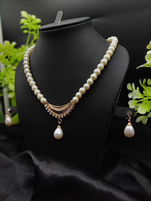 Imported Pearl Perfection Dual-strand Necklace Set With Elegant Teardrop Pendant ✨